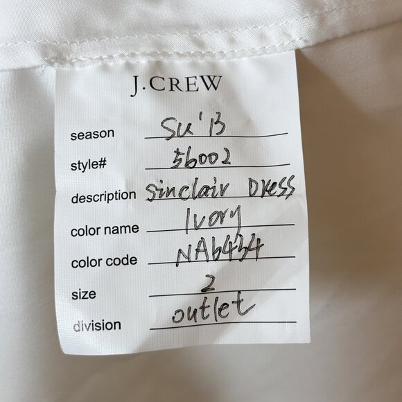 Ivory Chiffon "Sinclair" Halter Bridesmaid Dress NWT by J. Crew (Size 2) - Picture 3 of 6